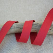 Plain bias tape 20 mm - Burgundy red 71
